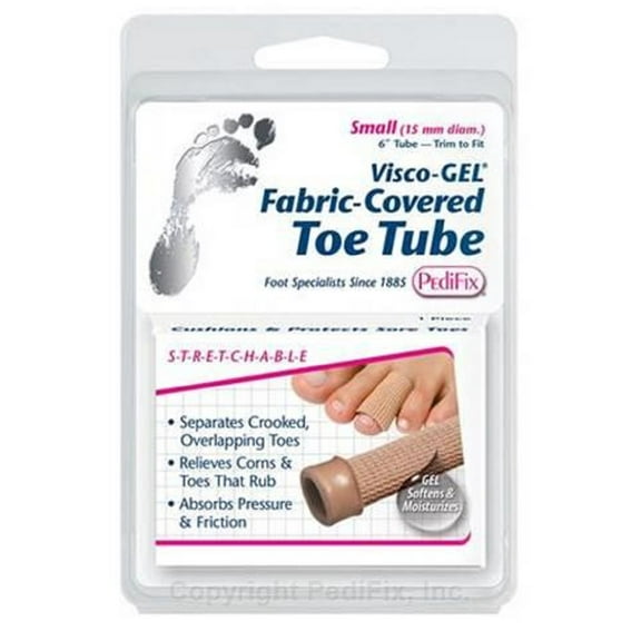 Pedifix Visco-GEL Fabric-Covered Toe Tube (#P1202) - Small, Each