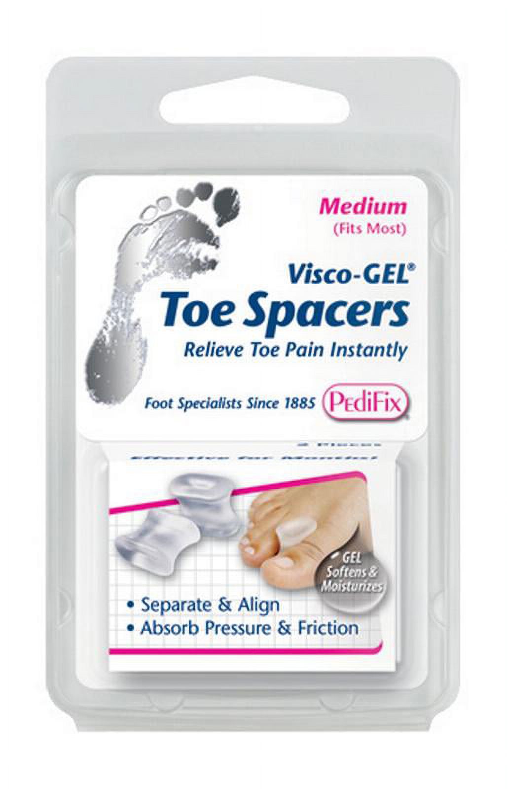 PediFix Visco-Gel Toe Spacers, 2 Count - image 1 of 5