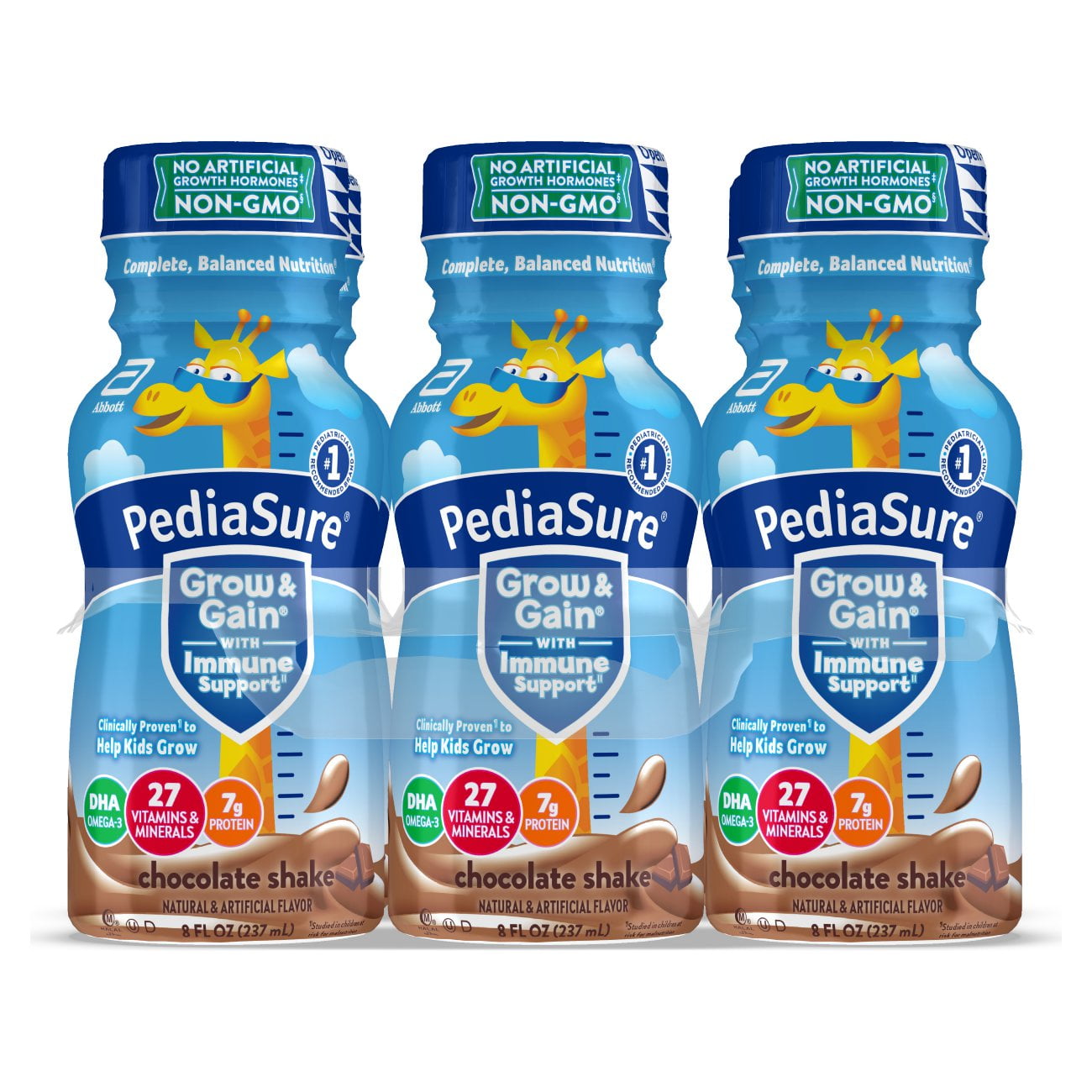 PediaSure Grow & Gain Nutritional Shake, Chocolate, 8-fl-oz (6 Count)