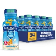 PediaSure Grow & Gain with Immune Support, 7g Protein, Vanilla, 8-fl-oz Bottle, 24 Shakes