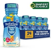 PediaSure Grow & Gain with Immune Support, Kids Protein Shake, 7g Protein, Vanilla 8-fl-oz Bottle, 4-6 Count
