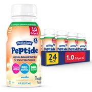 PediaSure Peptide 1.0 Cal, Peptide-Based Formula, Vanilla, 8-fl-oz Bottle, Pack of 24