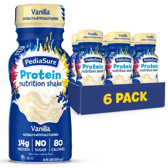 PediaSure Protein Nutrition Shake - Vanilla, 8 oz Bottles, 6 ct