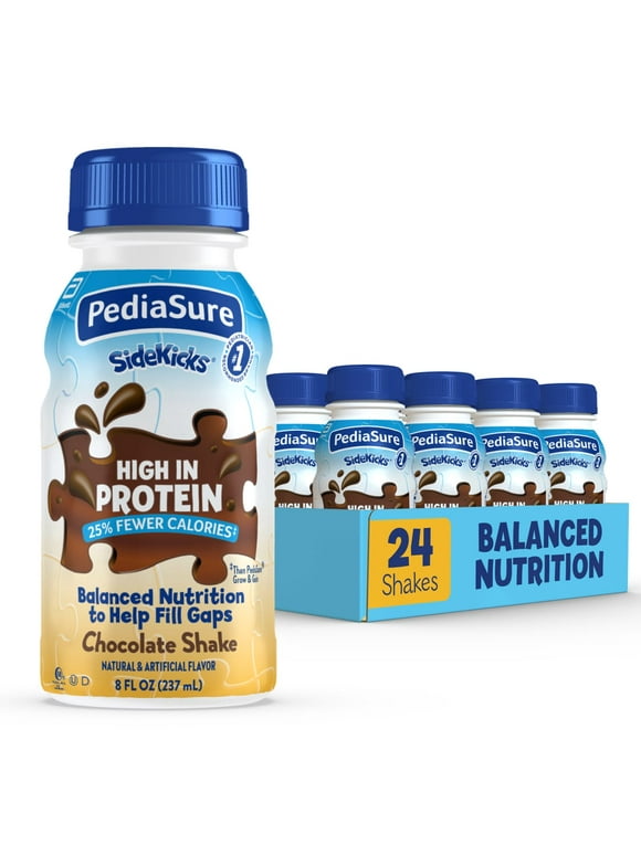PediaSure SideKicks, 24 Shakes, Kids Protein Shake to Help Kids Grow, Chocolate, 8 fl oz