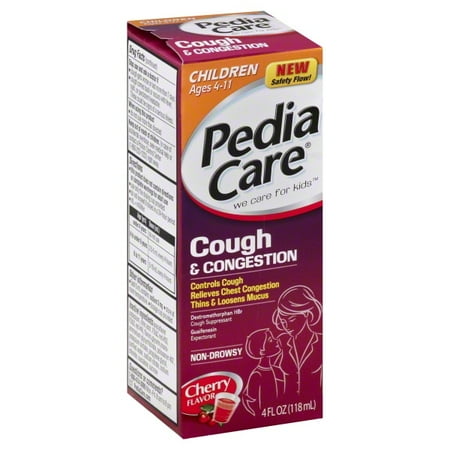 Pediacare Children's Long-acting Cough Cherry, Children's Cough and Congestion, 4-Ounce