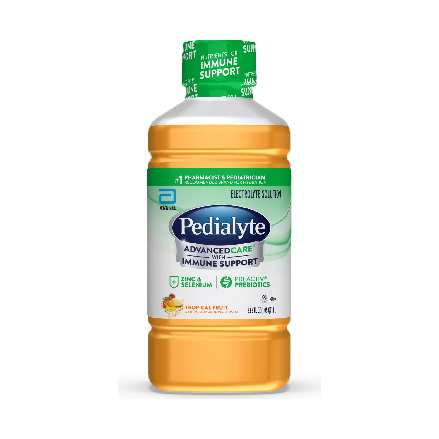 Pedialyte AdvancedCare Electrolyte Drink, Tropical Fruit, 1 Liter