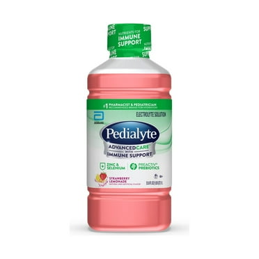 Pedialyte AdvancedCare Electrolyte Solution, Strawberry Lemonade, 1 Liter