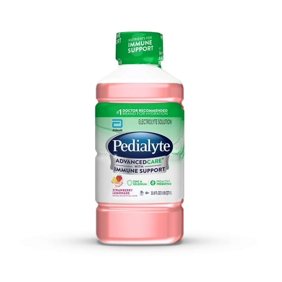 Pedialyte AdvancedCare Electrolyte Drink, Strawberry Lemonade, 1 Liter