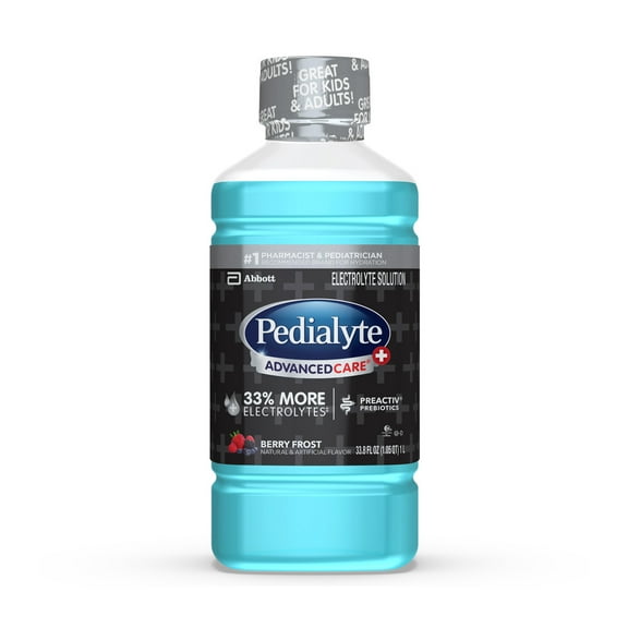 Pedialyte Advanced Care Plus Electrolyte Drink, Berry Frost,1 Liter
