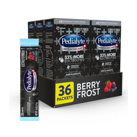 PEDIALYTE ADVANCEDCARE PLUS ELECTROLYTE POWDER, BERRY FROST, 36...