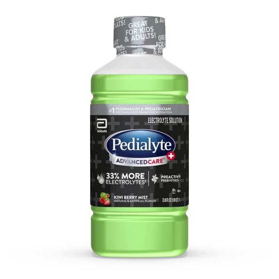 Pedialyte AdvancedCare Plus Electrolyte Drink, Kiwi Berry Mist, 1 Liter