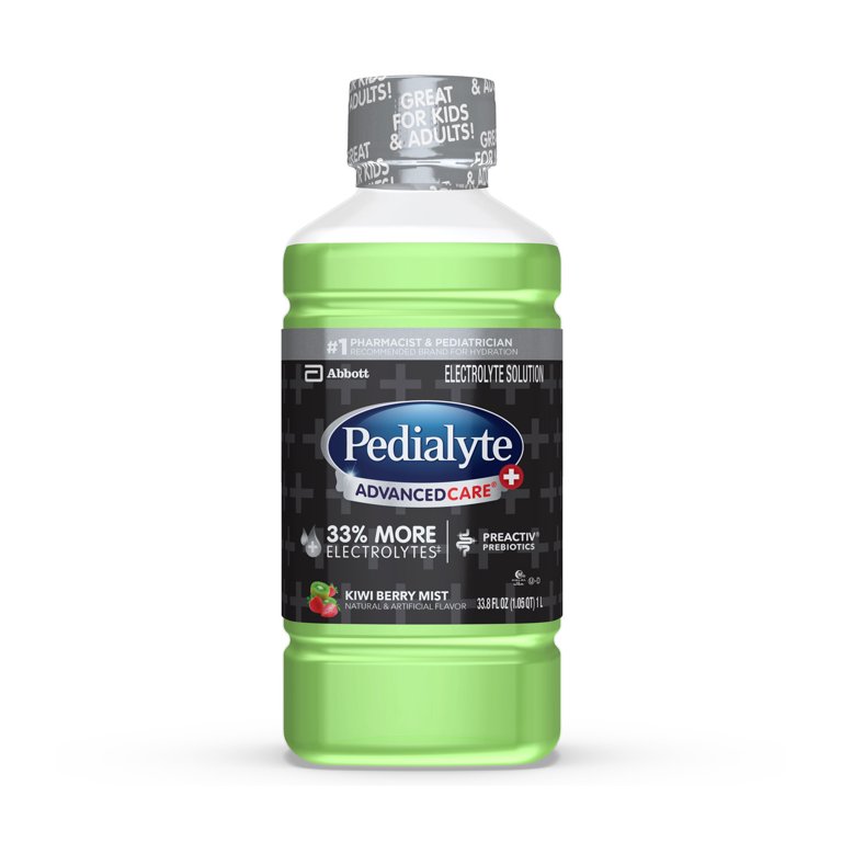 Pedialyte Electrolyte Drink Kiwi Berry Mist 1 Liter with 3x