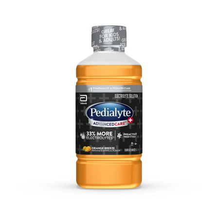 Pedialyte AdvancedCare Plus Electrolyte Drink, Orange Breeze, 1 Liter