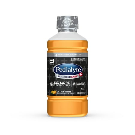 Pedialyte AdvancedCare Plus Electrolyte Drink, Orange Breeze, 1 Liter