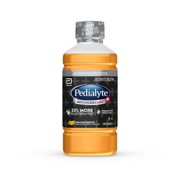 Pedialyte AdvancedCare Plus Electrolyte Drink, Orange Breeze, 1 Liter