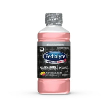 Pedialyte AdvancedCare Plus Electrolyte Drink, Raspberry Lemonade, 1 Liter