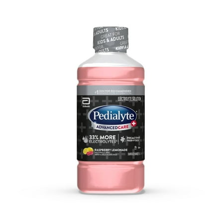 Pedialyte AdvancedCare Plus Electrolyte Drink, Raspberry Lemonade, 1 Liter