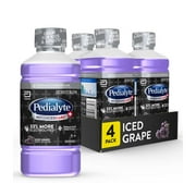 Pedialyte AdvancedCare Plus Electrolyte Drink, Iced Grape, 1 Liter, 4 Count