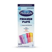 Pedialyte Electrolyte Solution Freezer Pops, Variety Pack, Pack of 16
