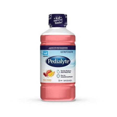 Pedialyte Electrolyte Drink, Fruit Punch, 1 Liter
