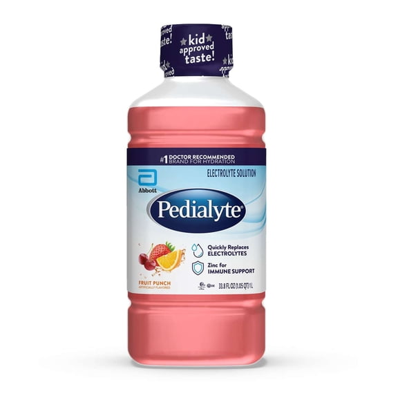 Pedialyte Electrolyte Drink, For Kids & Adults, Fruit Punch, 1 Liter