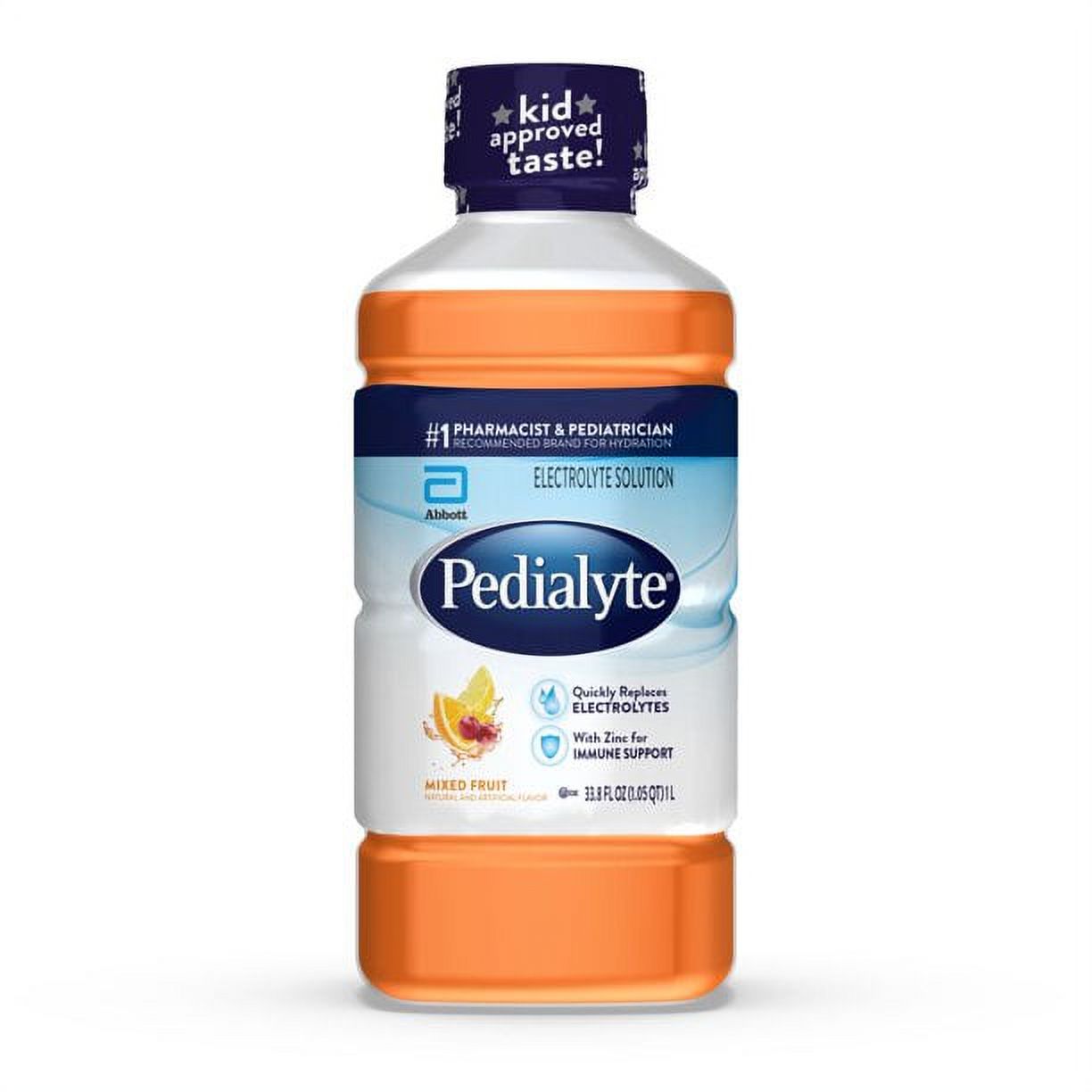 Pedialyte Electrolyte Solution Hydration Drink Mixed Fruit 1 1QT 33 