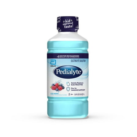 Pedialyte Electrolyte Drink, Iced Berry, 1 Liter