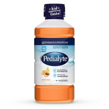 Pedialyte Electrolyte Solution, Mixed Fruit, Hydration Drink, 8 bottles, 1 liter each
