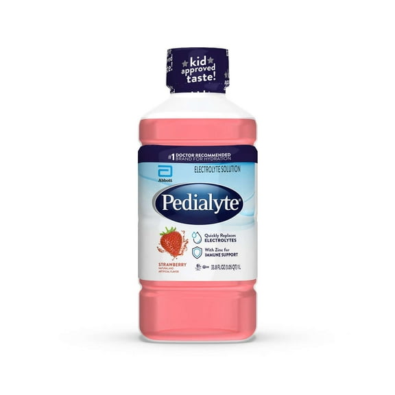 Pedialyte Electrolyte Drink, Strawberry, 1 Liter