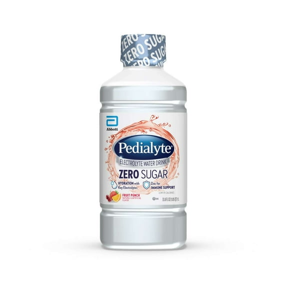 Pedialyte Electrolyte Water With Zero Sugar, Fruit Punch, 1 Liter