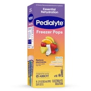 Pedialyte Electrolyte Solution Freezer Pops, Variety Pack, Pack of 16