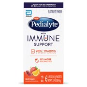 Pedialyte with Immune Support, 36 count, Electrolytes with Vitamin C and Zinc, Advanced Hydration with PreActiv Prebiotics, Fruit Punch, Electrolyte Drink Powder Packets