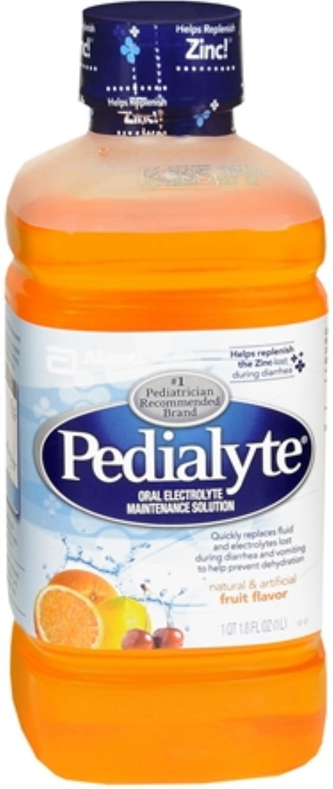 Pedialyte Oral Electrolyte Maintenance Solution Fruit 33.80 oz (Pack of 4)