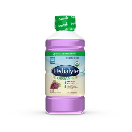 Pedialyte Organic Electrolyte Solution, Grape, 1 Liter