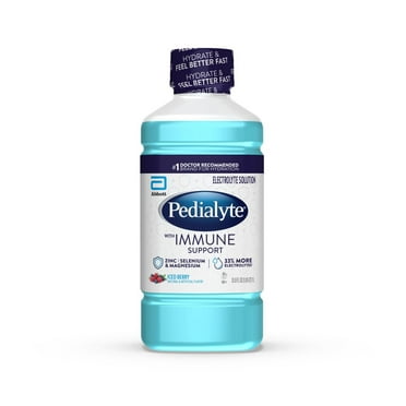 Pedialyte with Immune Support Electrolyte Solution, Iced Berry, 1 Liter