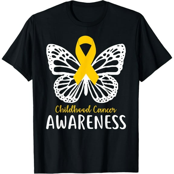 Pediatric Cancer Awareness Childhood Gifts Butterfly T-Shirt