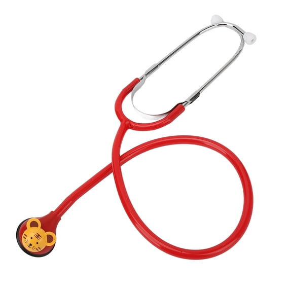 Pediatric Clinician Stethoscope Kid Friendly Cartoon Animals Ultra Thin Fiber Diaphragm Monitoring Diagnostic Stethoscope with 5 Mini Replacement Heads, 20 inches / 50.8 cm