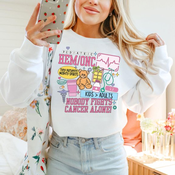 Pediatric Hem Onc Nurse Healthcare Crewneck Sweatshirt