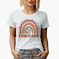 thumbnail image 1 of Pediatric Nurse, Boho Rainbow, White T-Shirt, Medium, 1 of 5