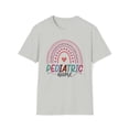 thumbnail image 1 of Pediatric Nurse, Gildan Unisex Softstyle Shirt, Rainbow Graphic Tee, S-3XL, 1 of 3