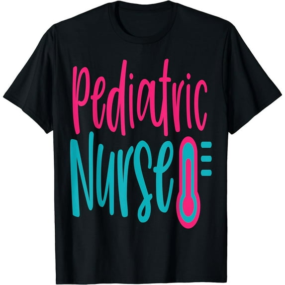 Pediatric Nurse Work Hospital Nursing T-Shirt Black Medium
