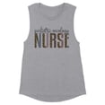 thumbnail image 1 of Pediatric Oncology Nurse Leopard Print Women's Muscle Tank Medium Heather Grey, 1 of 5