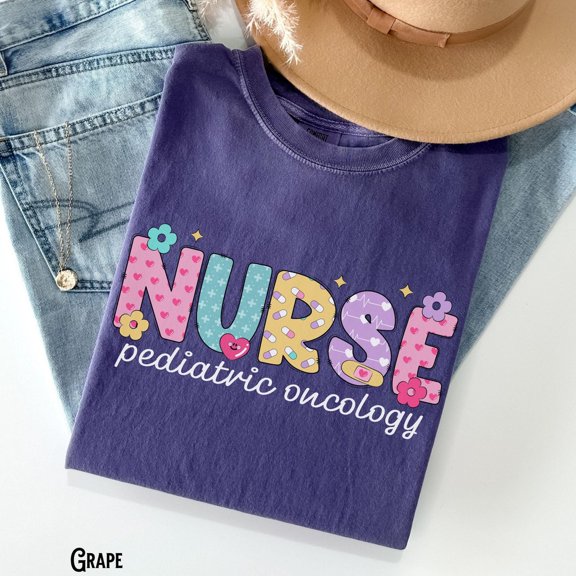 Pediatric Oncology Peds Onc Nurse Oncology Unit Nursing Rn Cancer Nurse T-Shirt All Size S-3XL