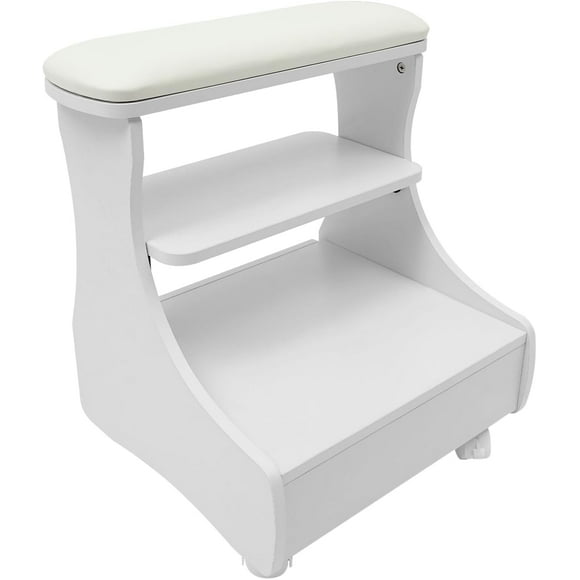 Pedicure Foot Rest Cart, Pedicure Cart with Drawer&Pull Out Shelf Salon Nail Foot Bath Spa Manicure Salon Funiture Massage Table Salon Supplies (White)