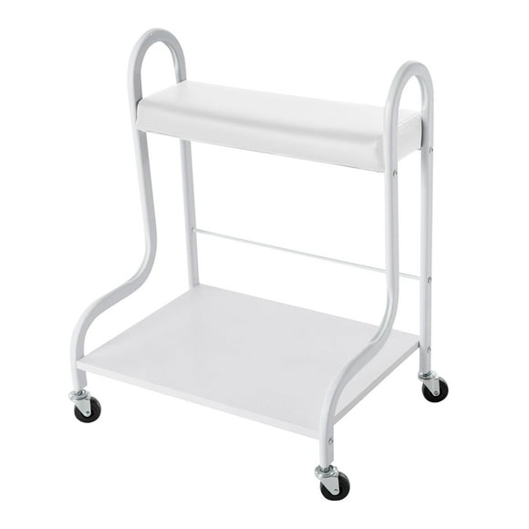 Pedicure Foot Rest Cart Pedicure Stool Beauty Salon Nail Or Foot Bath Spa Portable Esthetician Trolley Pedicure Manicure Footrest Portable Pedicure Station Pedicure Chair (White)