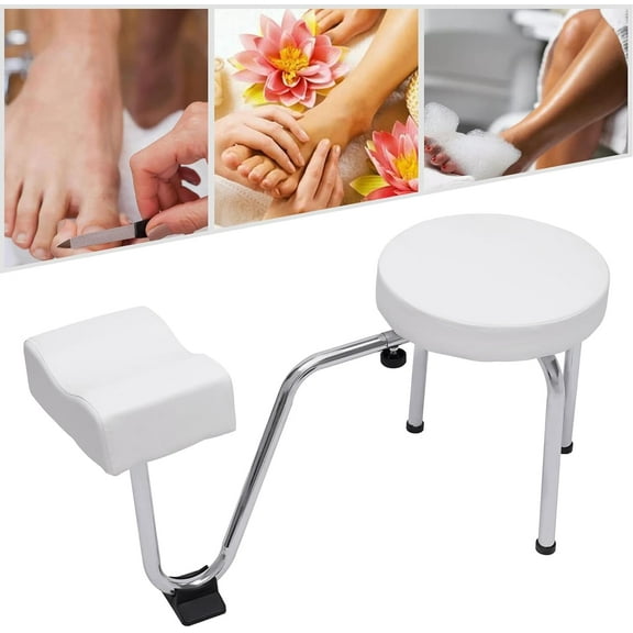 Pedicure Foot Rest Pedicure Stool Technician Stand Stool Adjustable Height and LengthSalon Spa Beauty Footrest Pedicure Stand Nail Chairs for Home Spa Beauty Salon Tattoo (White)