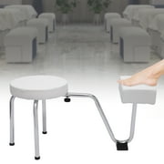 Pedicure Foot Rest Stool Chair, Height and Length Adjustable Pedicure Stool with Footrest, Compact Leg Rest Pedicure Foot Rest Stand for Nail Spa Beauty Salon Equipment Supplies, White