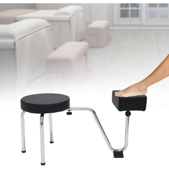 Pedicure Foot Rest Stool Chair,Height and Length Adjustable Pedicure Stool with Footrest, Leg Rest Pedicure Foot Rest Stand, Compact Manicure Nail Station for Nail Spa Beauty Salon Equipment Supplies