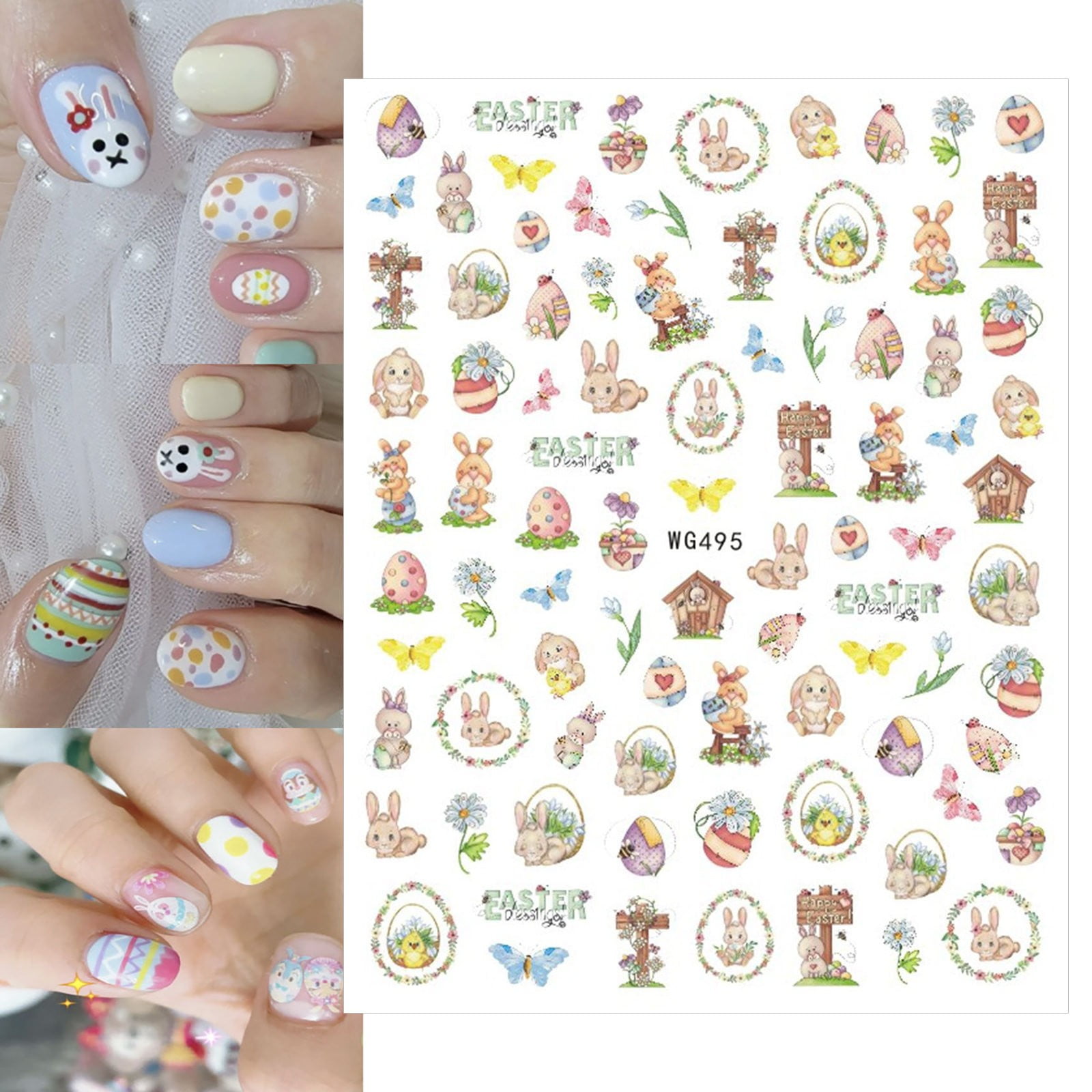 Pedicure Gel Stickers Nail Stickers Self Seasons Nail Water Decals Rose