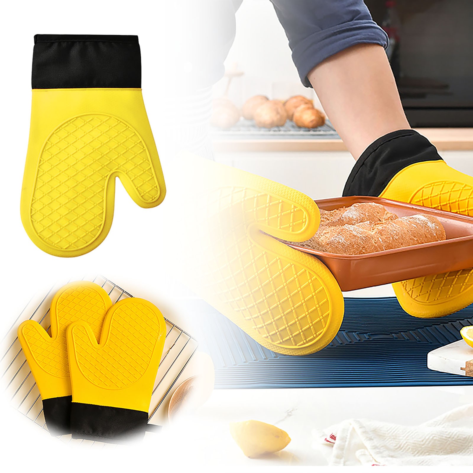 Pedicure Gloves Silicone Microwave Oven Gloves Integrated Oven Baking